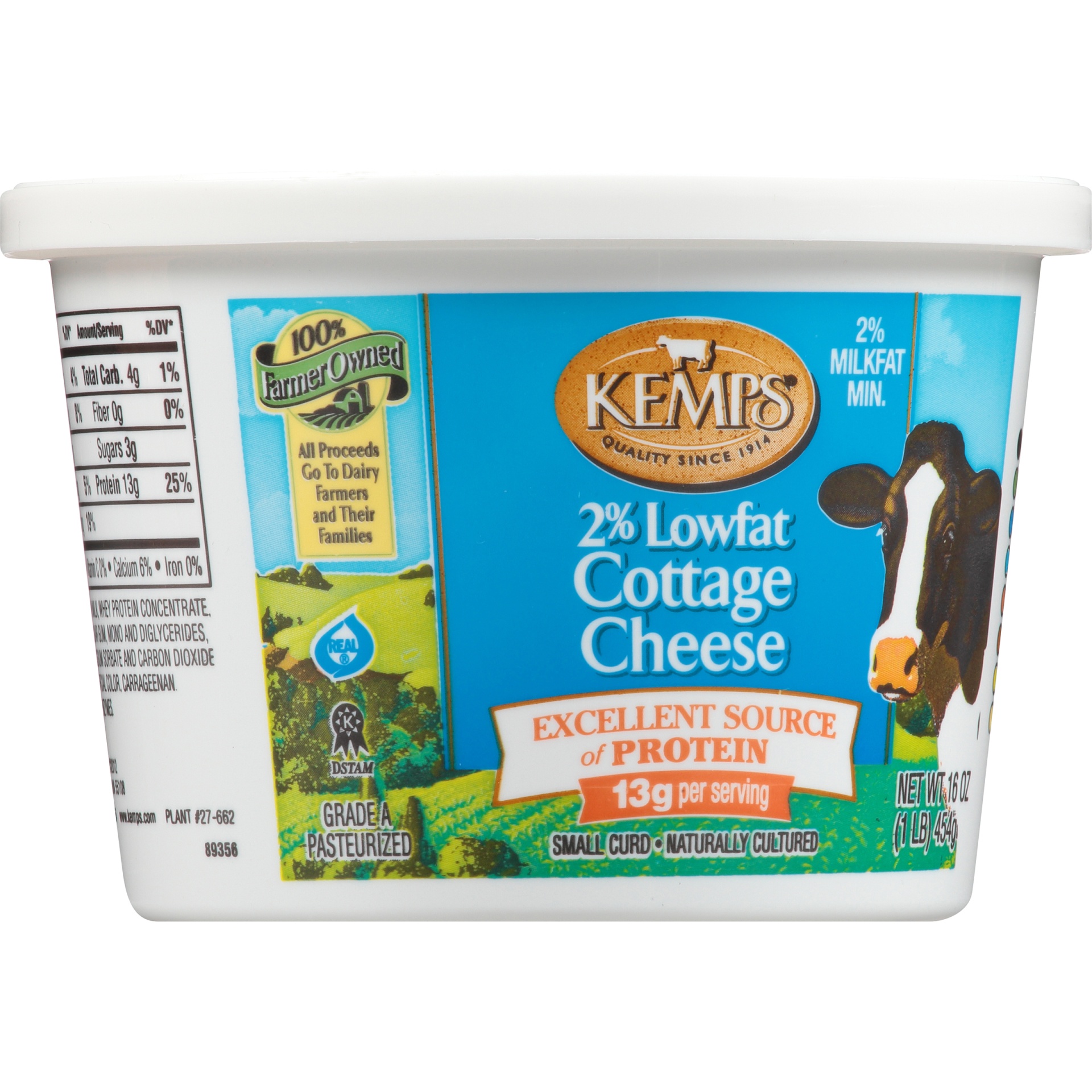slide 4 of 6, Kemps Kemp 2% Lowfat Cottage Cheese Cup, 16 oz