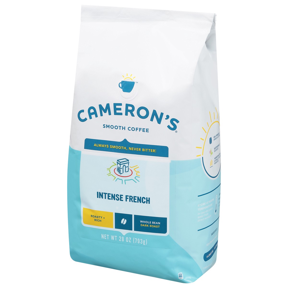 slide 10 of 10, Cameron's Dark Roast Whole Bean Intense French Coffee Value Size 28 oz, 28 oz