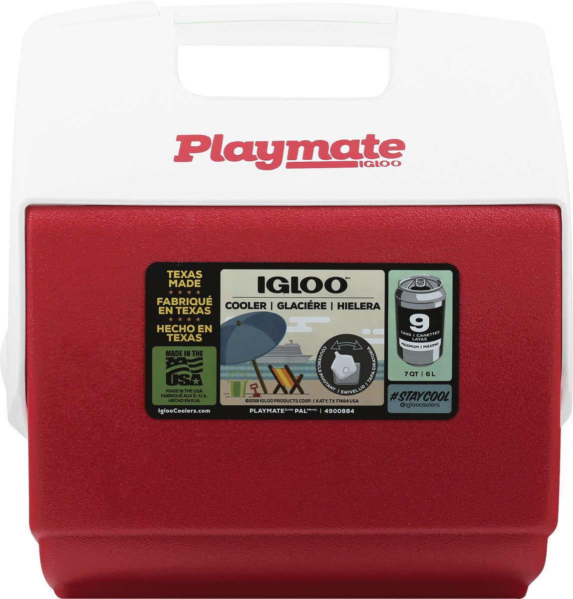 slide 7 of 8, Igloo Playmate® pal cooler, red, 7 qt