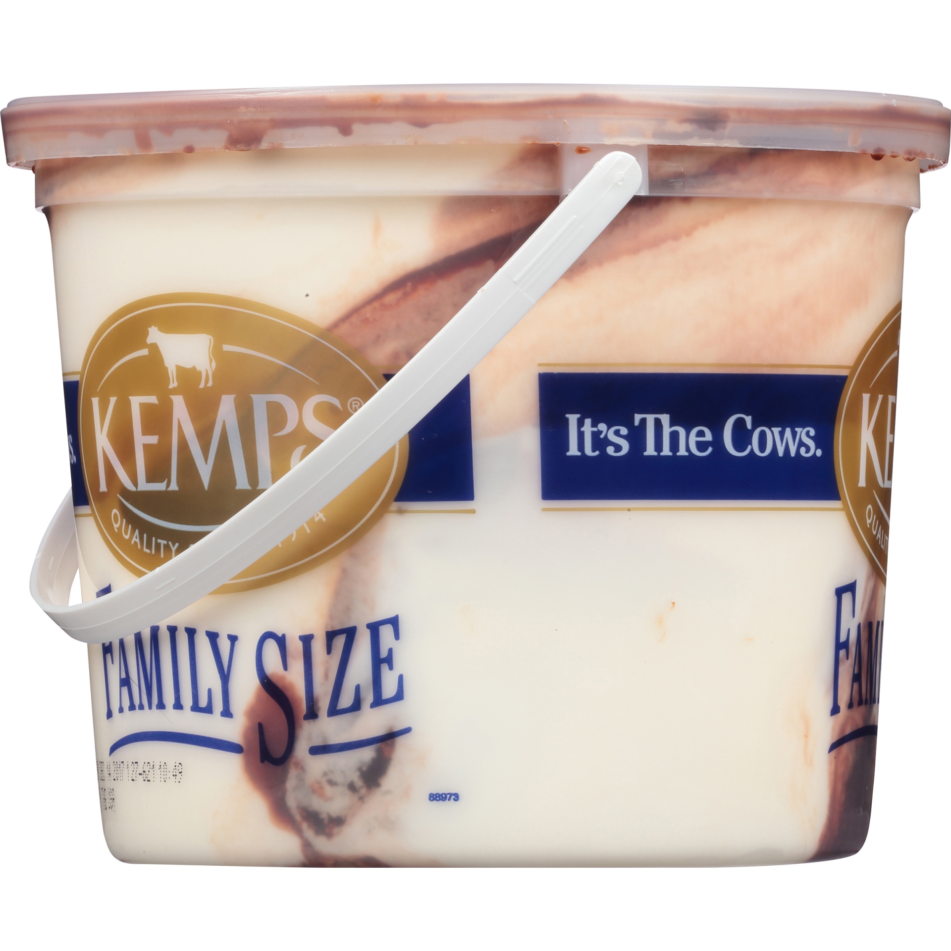 slide 2 of 6, Kemps Chocolate Swirl Ice Cream Family Size, 1.03 gal