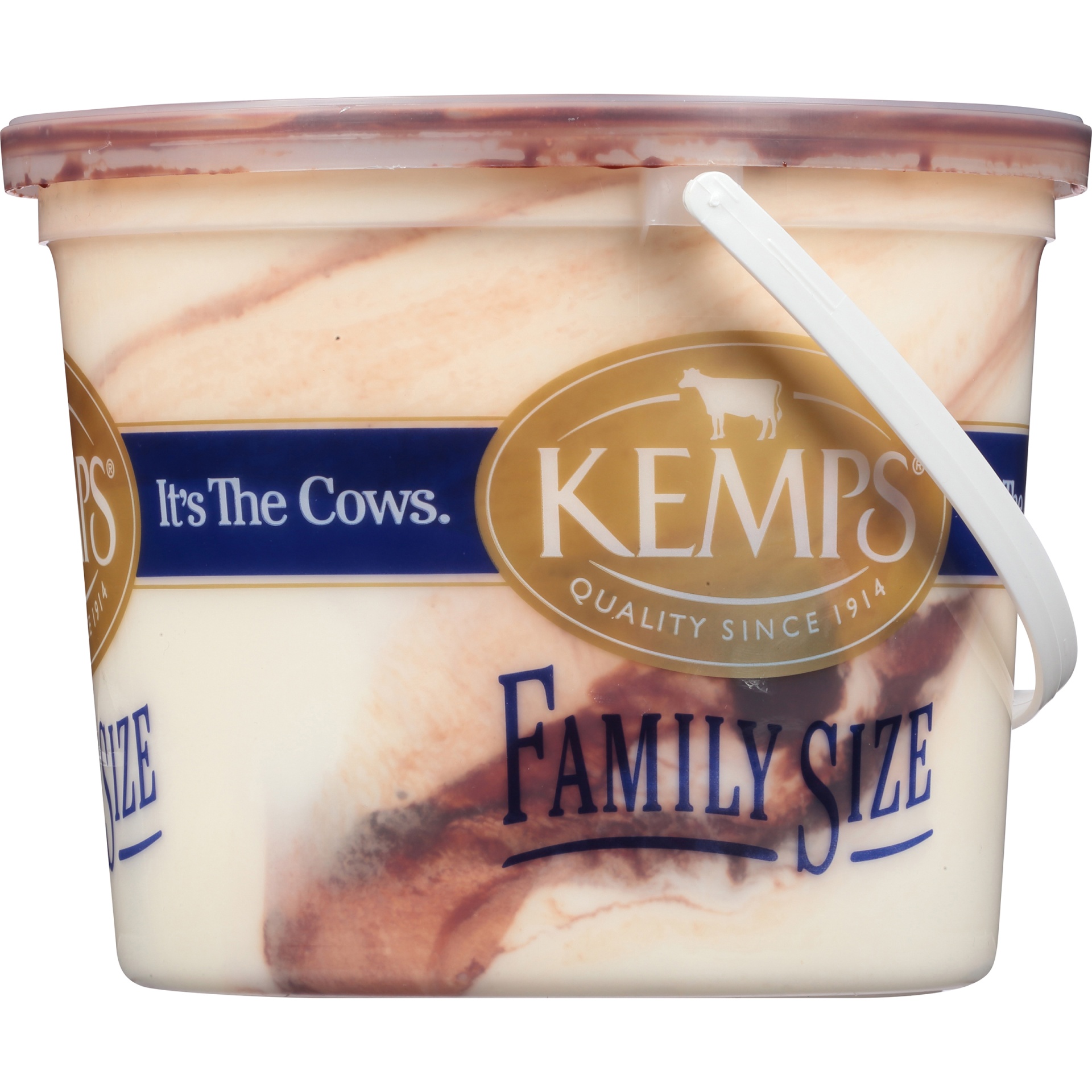 slide 3 of 6, Kemps Chocolate Swirl Ice Cream Family Size, 1.03 gal