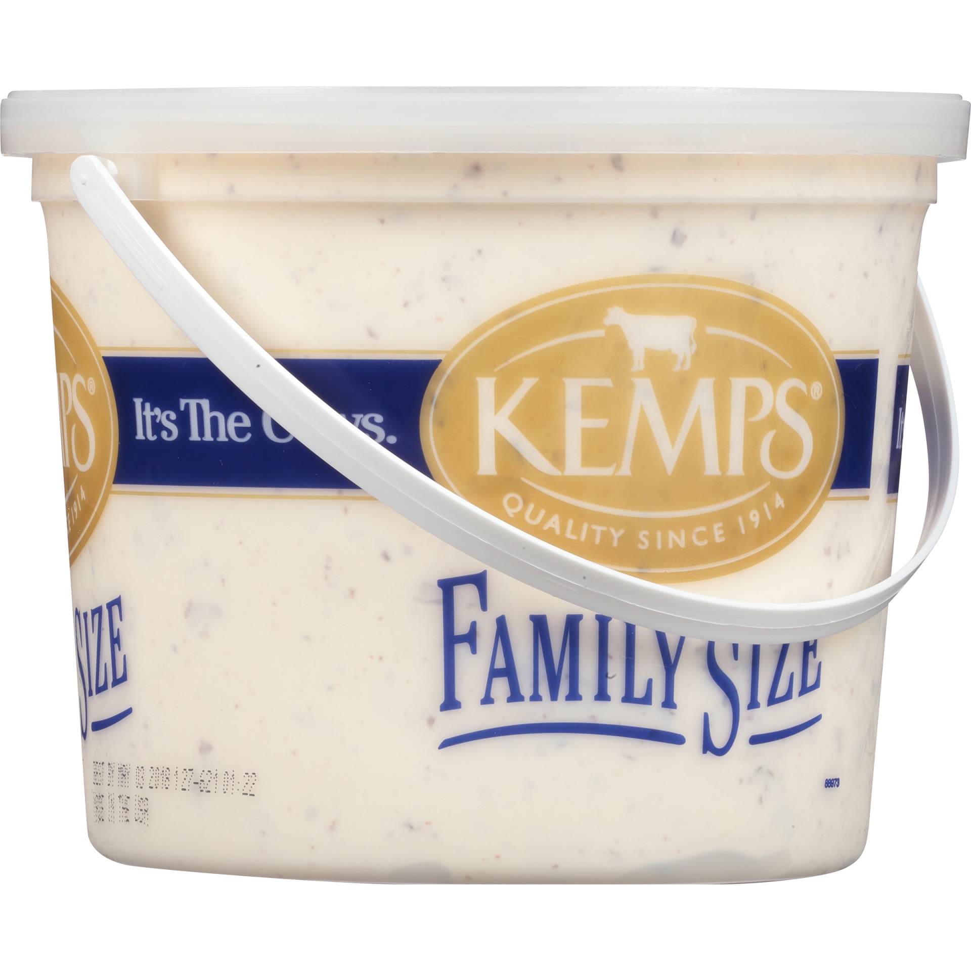 slide 3 of 6, Kemps Chocolate Chip Ice Cream Family Size, 1.03 gal