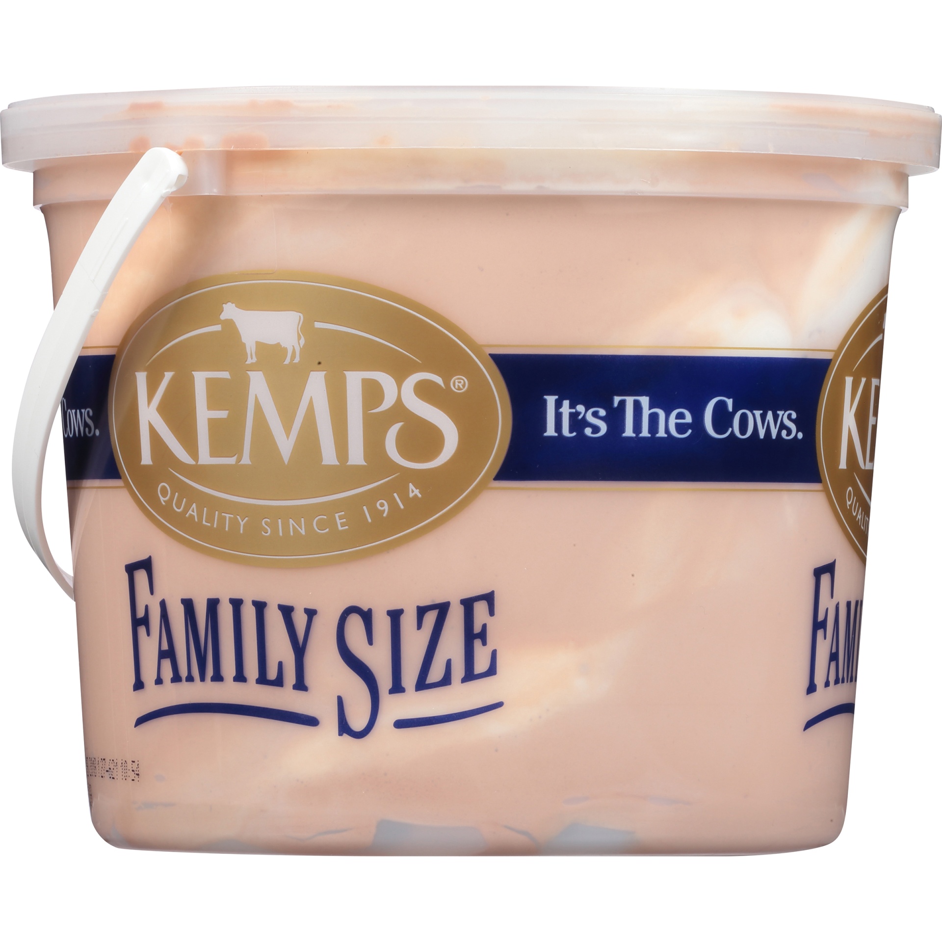slide 2 of 6, Kemps Chocolate Marshmallow Reduced Fat Family Size Ice Cream, 1.03 gal