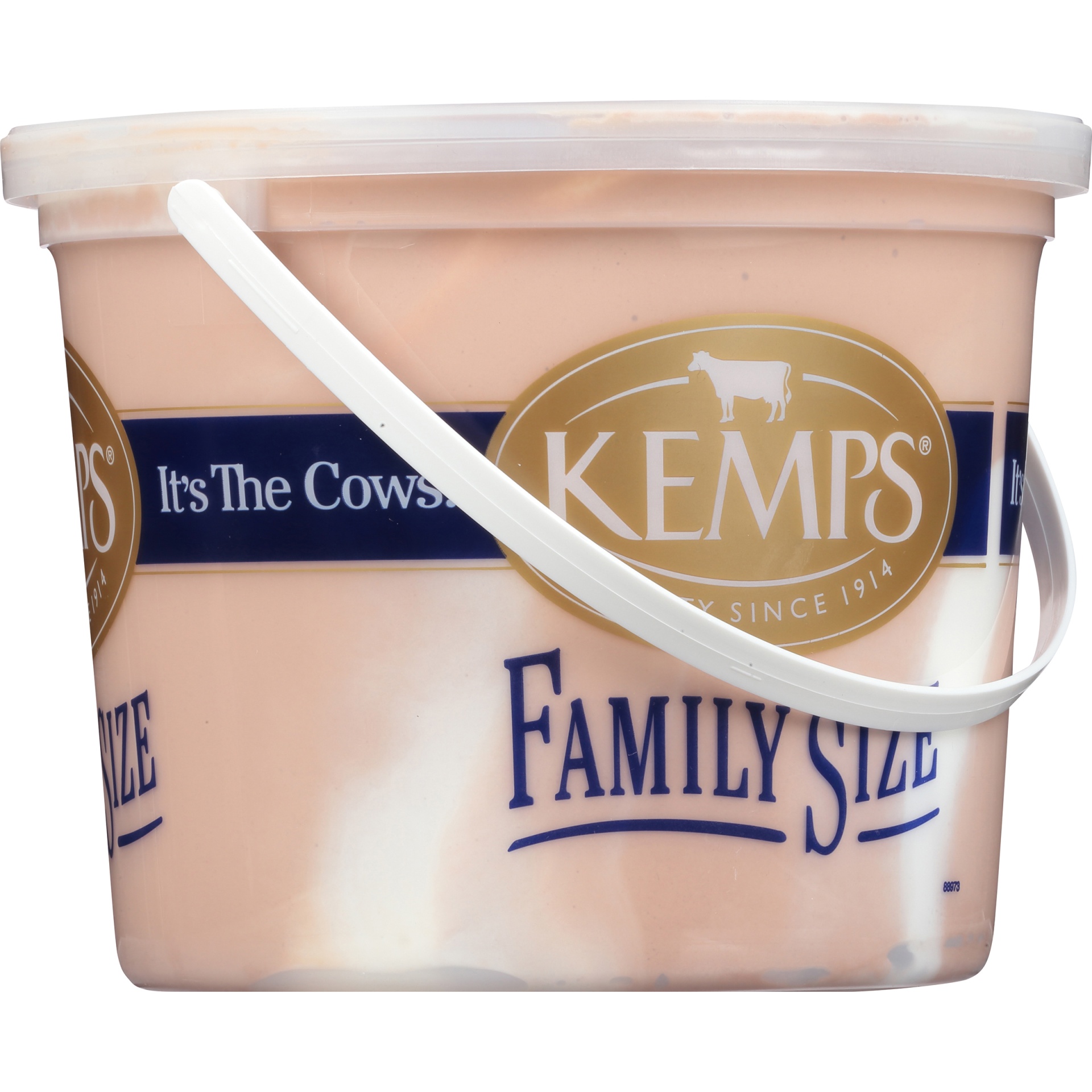 slide 3 of 6, Kemps Chocolate Marshmallow Reduced Fat Family Size Ice Cream, 1.03 gal