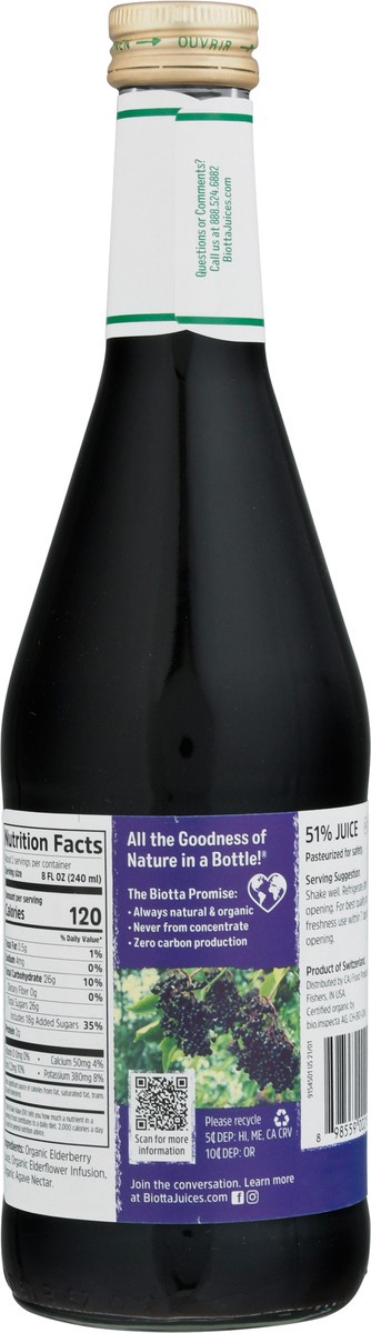 slide 7 of 9, Biotta Elderberry Juice - 16.9 oz, 16.9 oz