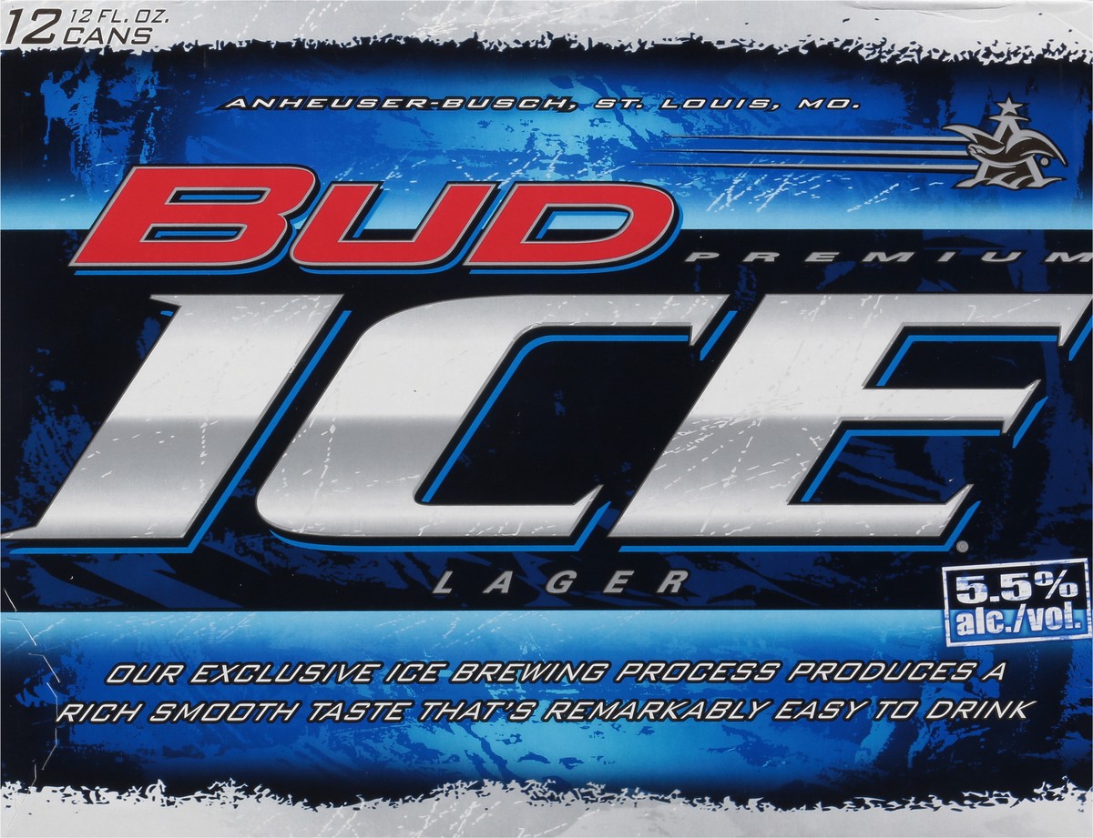 slide 4 of 9, Bud Ice Premium Lager Lager 12 - 12 fl oz Cans, 12 ct; 12 oz