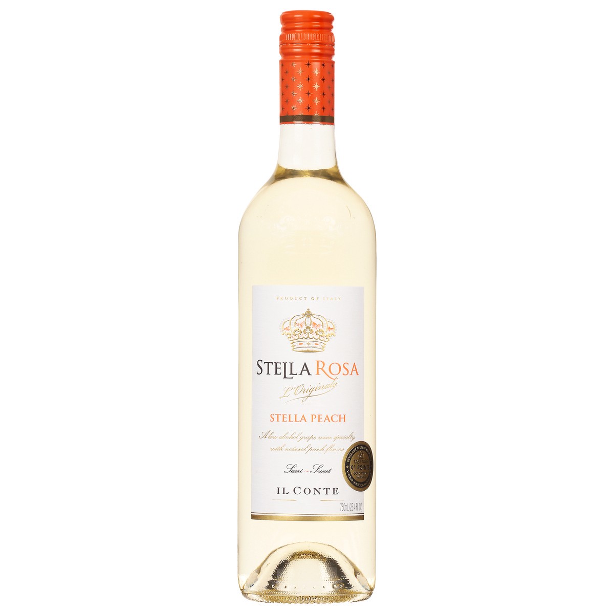 slide 1 of 23, Stella Rosa Peach Semi-Sweet White Wine 750mL, 25.4 fl oz