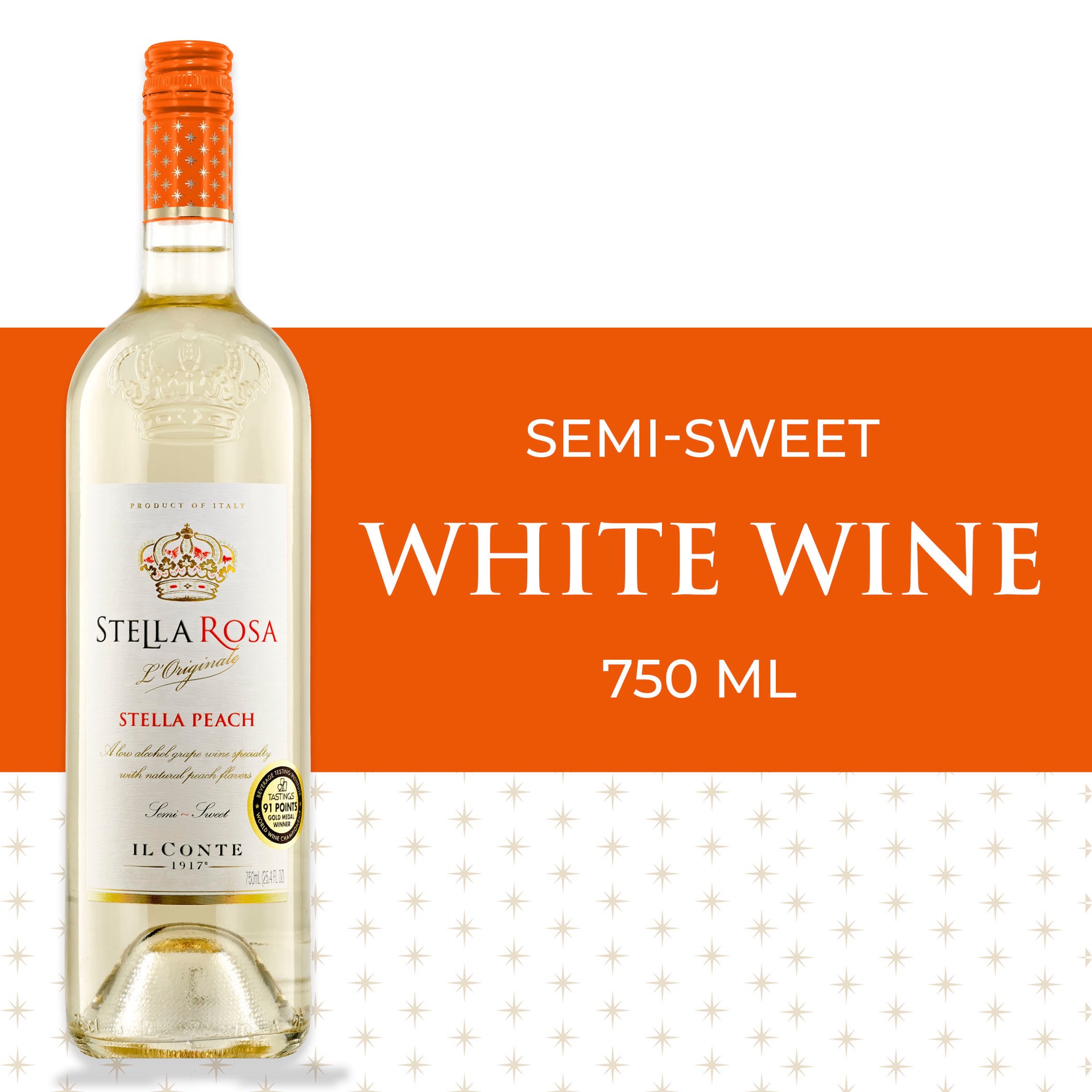 slide 1 of 23, Stella Rosa Peach Semi-Sweet White Wine 750 ml, 750 ml
