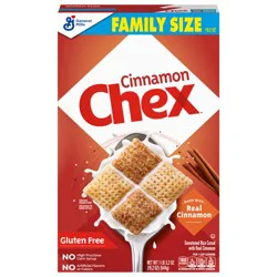 Cinnamon Chex Cereal, Gluten Free Breakfast Cereal, Made with Whole Grain, Family Size, 19.2 oz