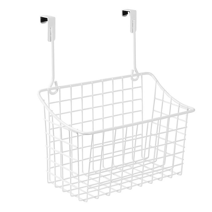 slide 1 of 1, Spectrum Steel Grid Medium Over-the-Door Basket - White, 1 ct