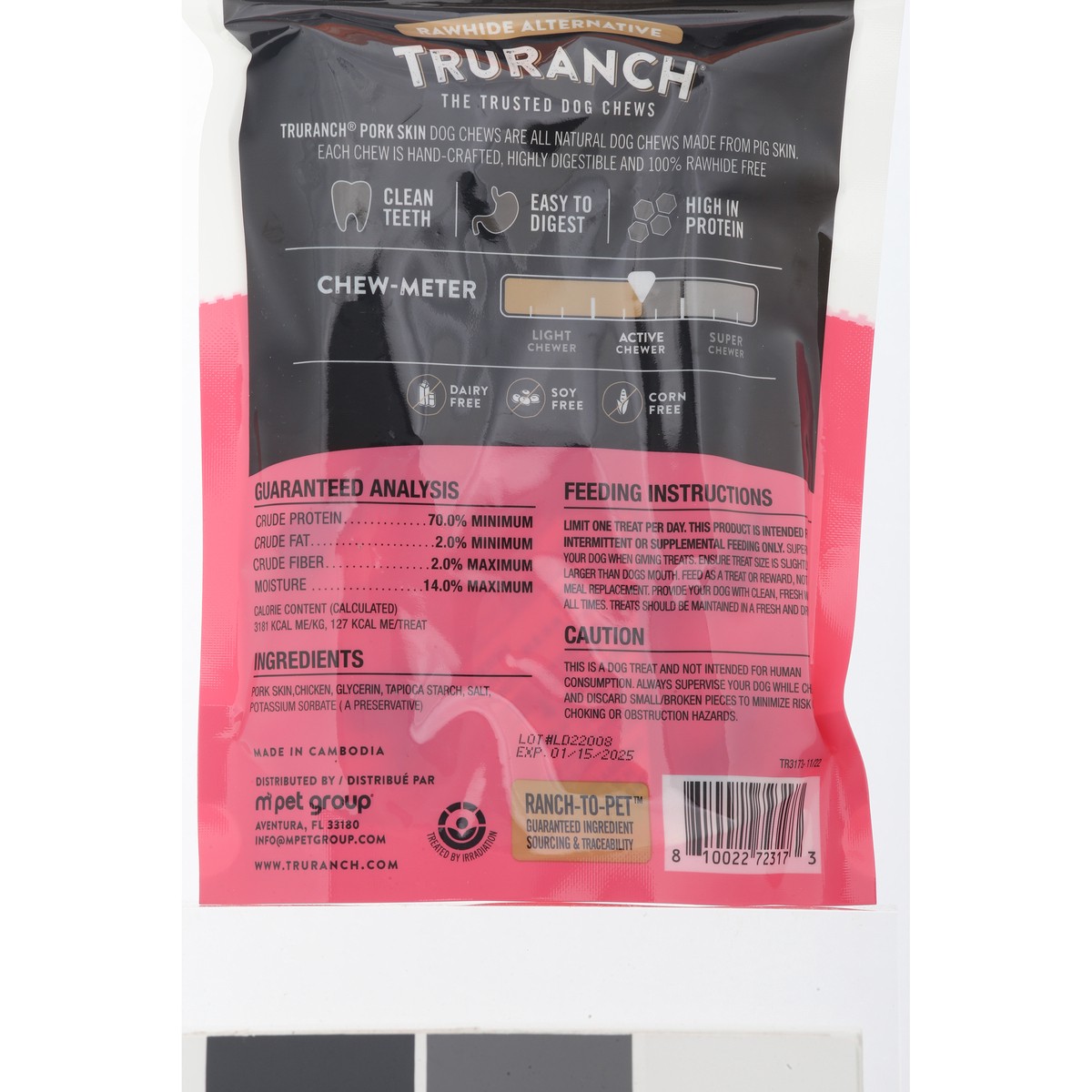 slide 4 of 15, TruRanch Chicken Wrapped Pork Skin Twists Dog Chews 6 Inch 4 ea, 4 ct