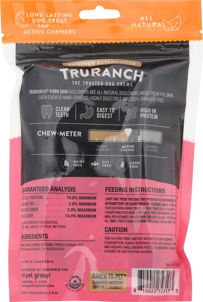 slide 12 of 15, TruRanch Chicken Wrapped Pork Skin Twists Dog Chews 6 Inch 4 ea, 4 ct