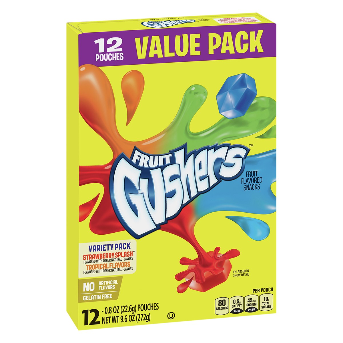 slide 2 of 9, Fruit Gushers Variety Pack Fruit Snacks Value Pack, 12 ct; 9.6 oz