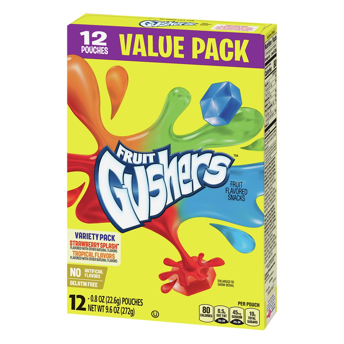 slide 3 of 9, Fruit Gushers Variety Pack Fruit Snacks Value Pack, 12 ct; 9.6 oz
