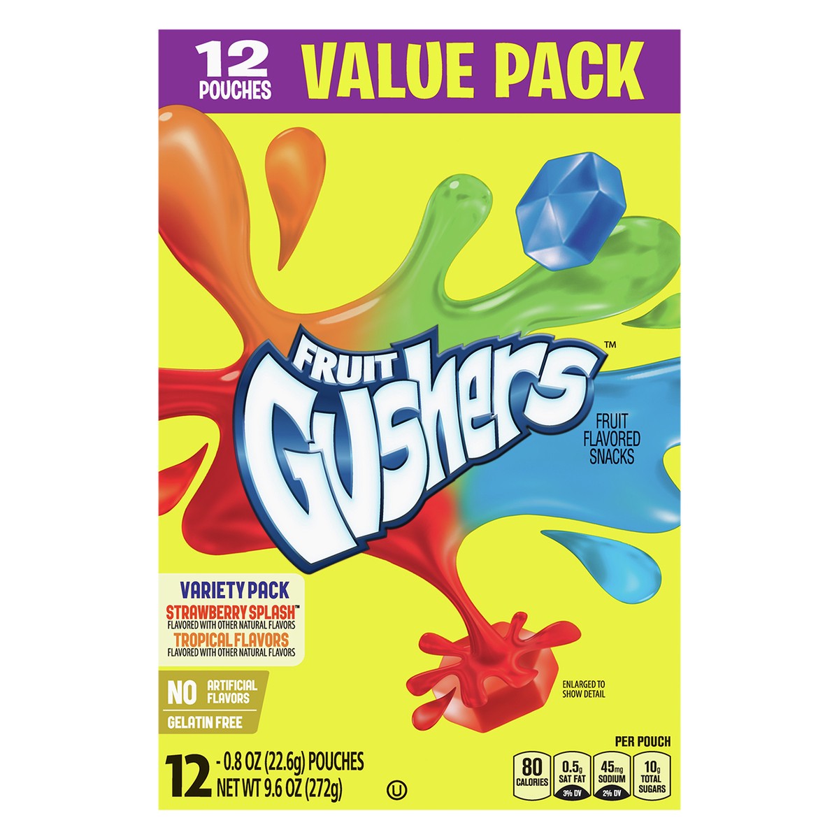 slide 1 of 9, Fruit Gushers Variety Pack Fruit Snacks Value Pack, 12 ct; 9.6 oz