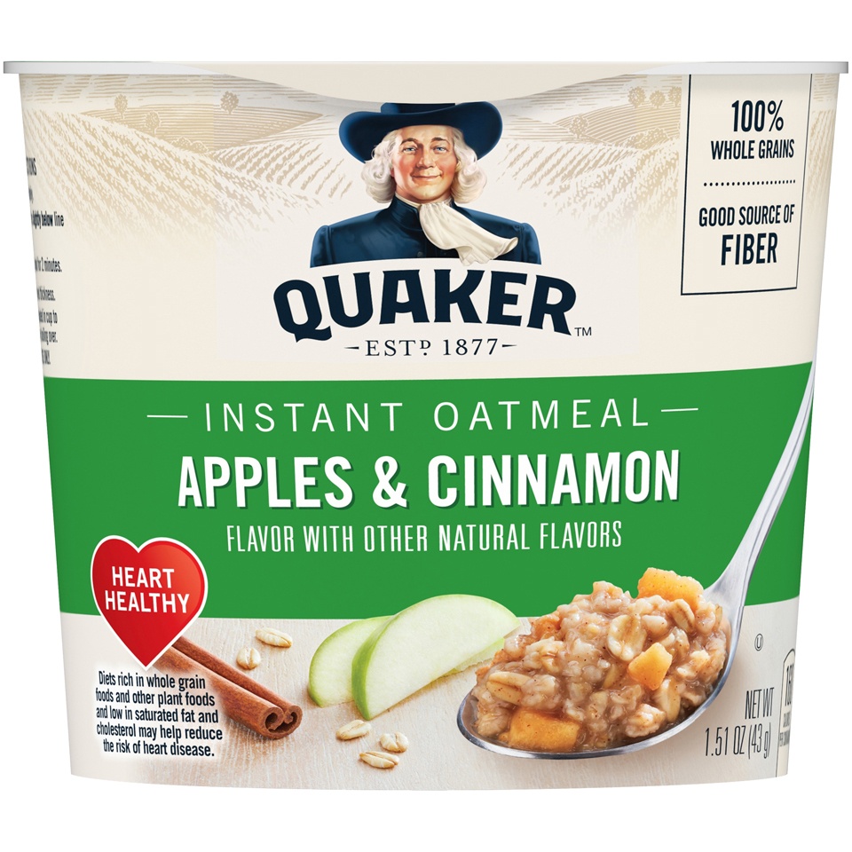 slide 2 of 4, Quaker Apples & Cinnamon Instant Oatmeal 1.51 oz, 1.51 oz