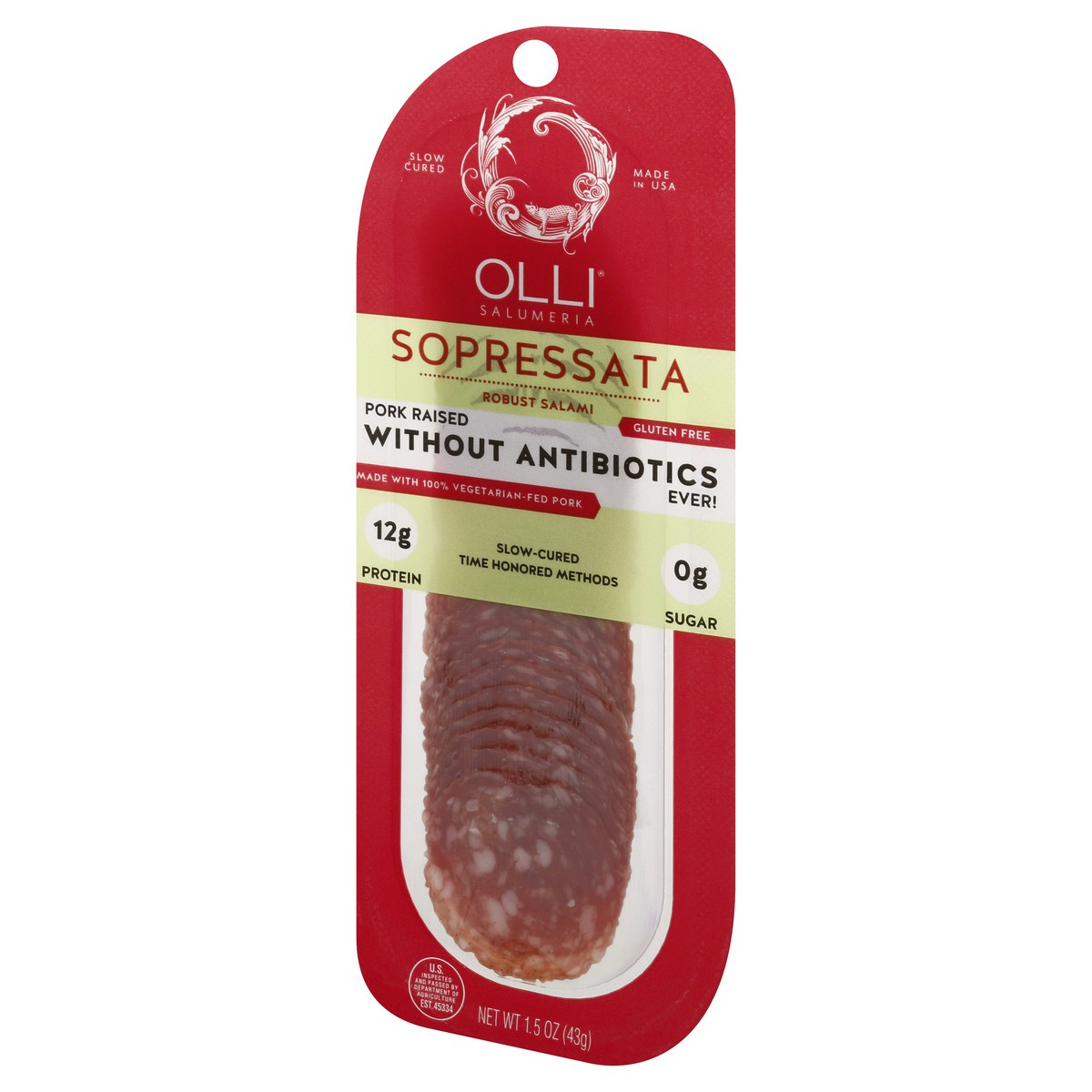 slide 5 of 9, Olli Sopressata, Robust Salami, 1.5 oz