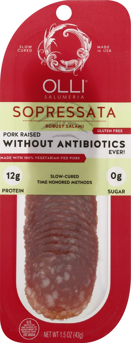 slide 9 of 9, Olli Sopressata, Robust Salami, 1.5 oz