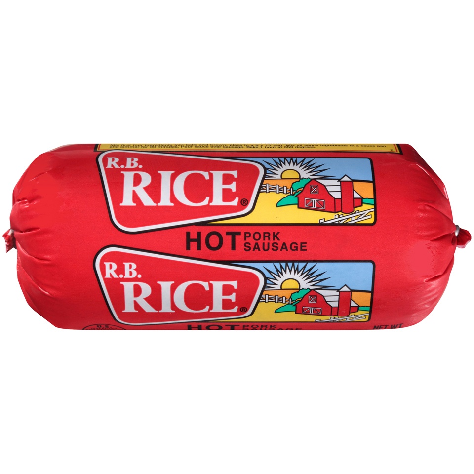 slide 2 of 4, RB RICE R. B. Rice Hot Pork Sausage, 16 oz., 16 oz