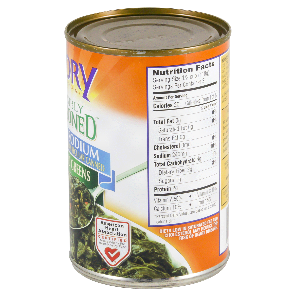 slide 2 of 4, Glory Foods Sensibly Seasoned Collard Greens, 14.5 oz