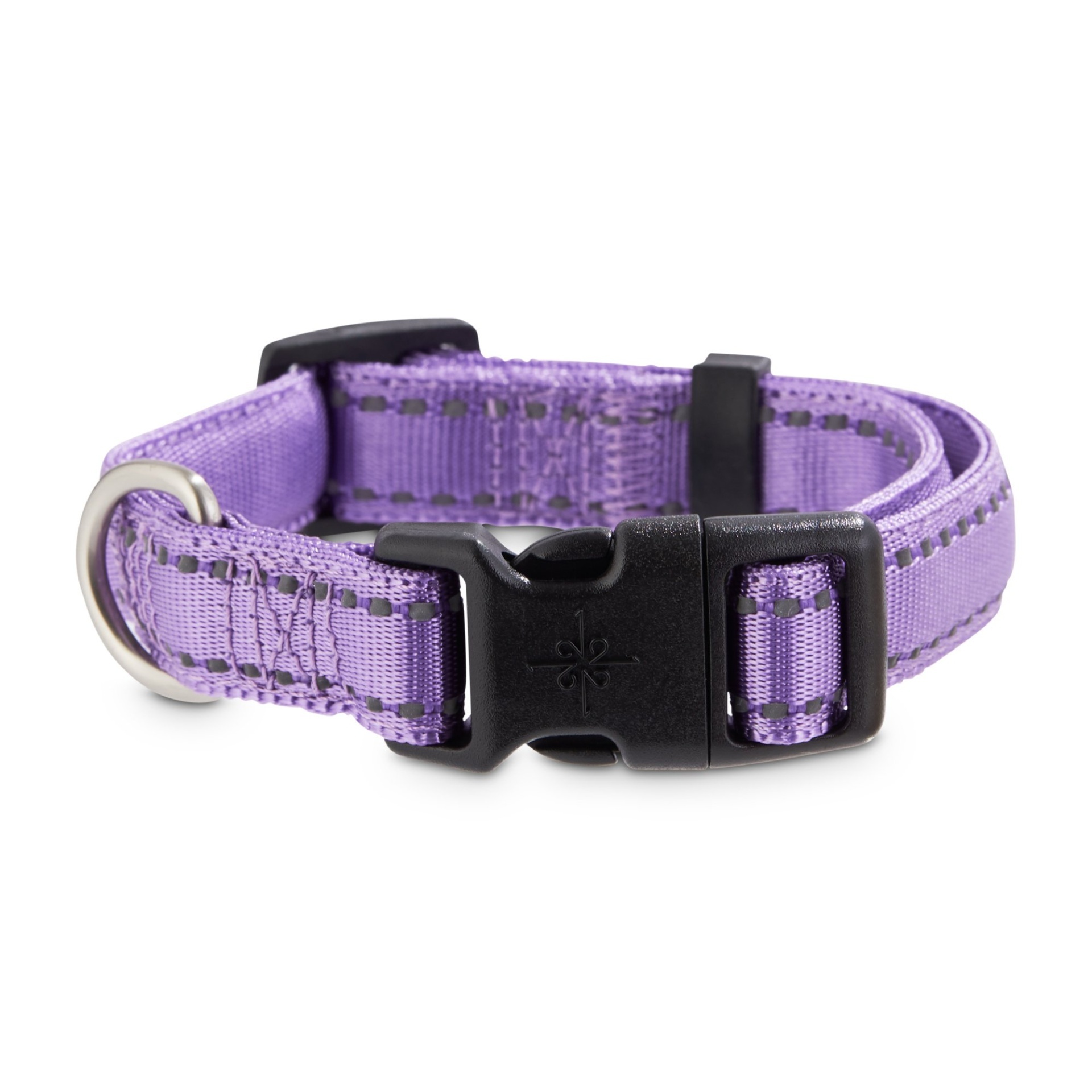 slide 1 of 1, Good2Go Reflective Purple Dog Collar, S