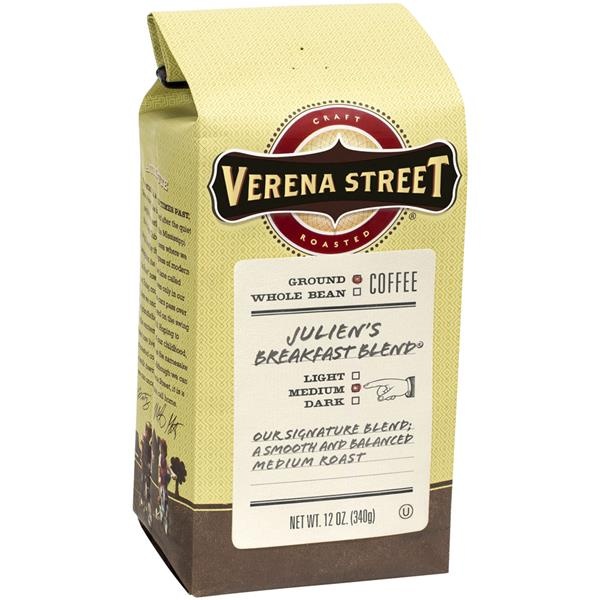 slide 1 of 1, Verena Street Juliens Breakfast Blend Ground, 12 oz