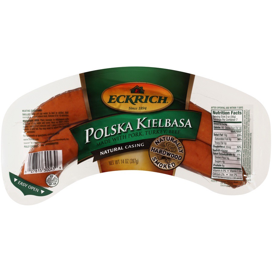slide 1 of 7, Eckrich Polish Kielbasa Sausage, 14 oz