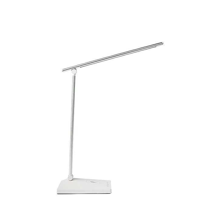 slide 1 of 2, Simply Essential Entice Qi Wireless Charging LED Desk Lamp - White, 1 ct