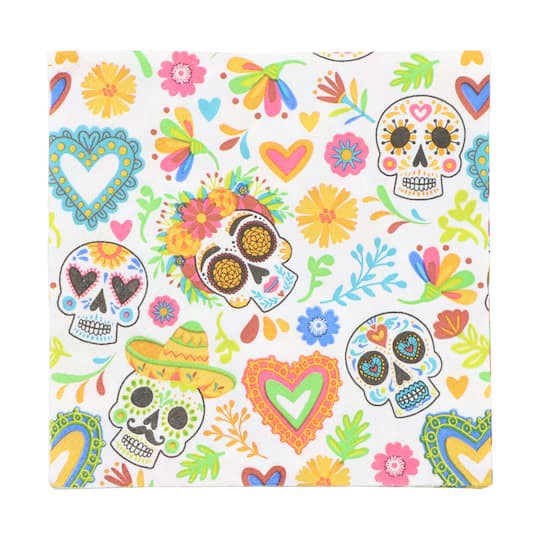 slide 1 of 3, Day Of The Dead Beverage Napkins, 20ct. By Ashland, 20 ct