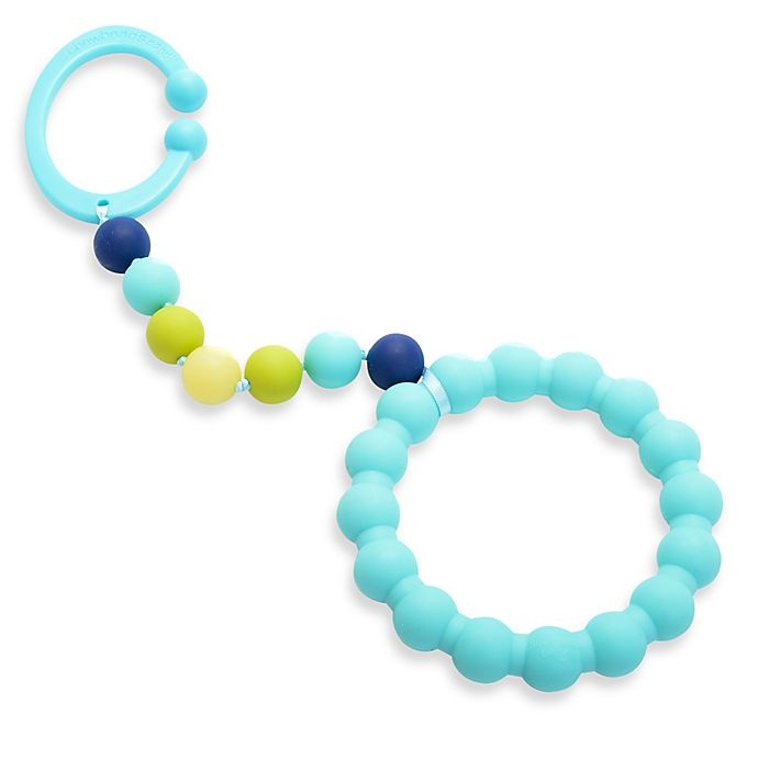 slide 1 of 3, Chewbeads Baby Gramercy Teether Stroller Toy - Turquoise, 1 ct