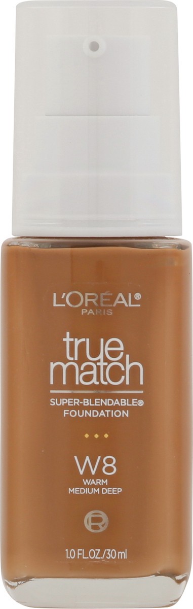 slide 3 of 9, L'Oréal True Match Warm Medium Deep W8 Super-Blendable Foundation 1.0 fl oz, 1 fl oz