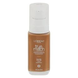 L''Oreal True Match Warm Medium Deep W8 Super-Blendable Foundation 1.0 fl oz