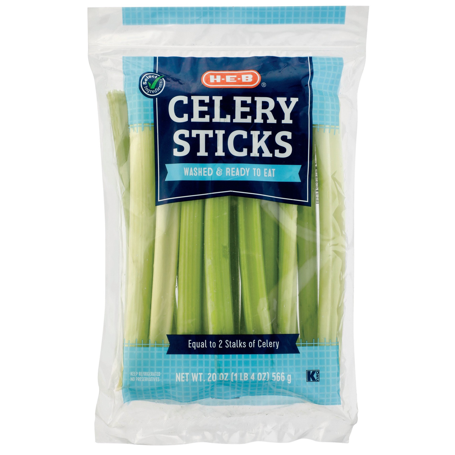 slide 1 of 1, H-E-B Fresh Celery Sticks, 20 oz