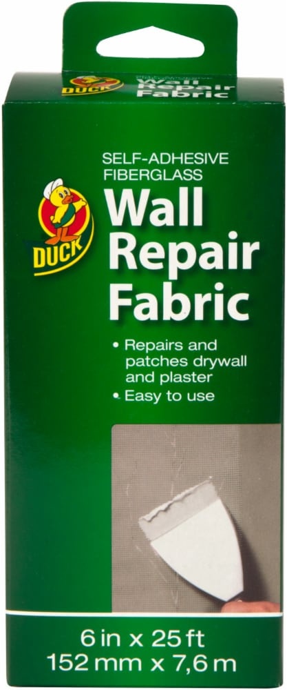 slide 1 of 1, Duck Wall Repair Fabric - White, 6 in x 25 ft