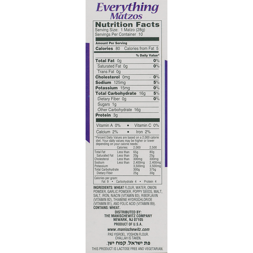 Manischewitz Everything Matzos 10 oz Shipt