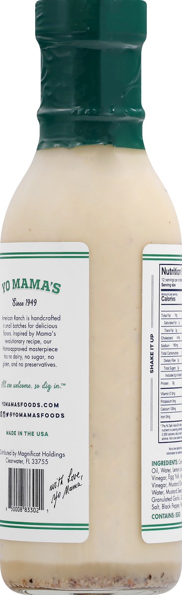 slide 11 of 13, Yo Mama's American Ranch Dressing & Dip 13 oz, 13 oz