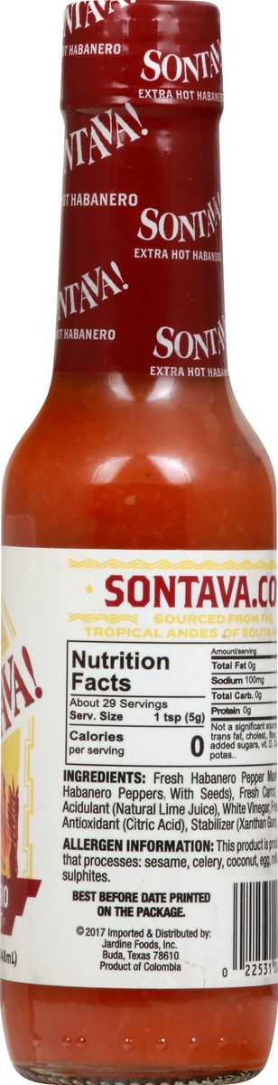 slide 8 of 13, Sontava! Extra Hot Habanero Hot Sauce 5 oz, 5 oz