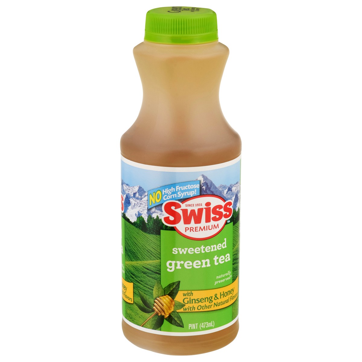 slide 12 of 14, Swiss Premium Ginseng & Honey Sweetened Green Tea - 1 pint, 16 oz