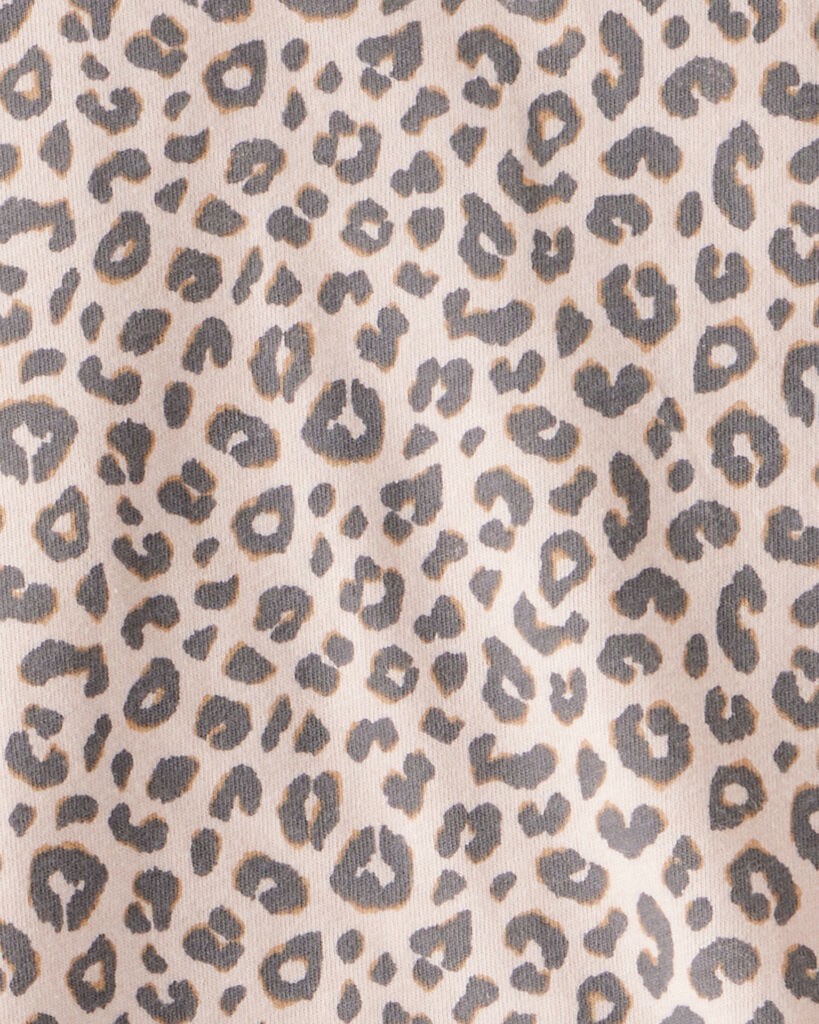 slide 2 of 2, Carter's Carters Girls Leopard Print Long-Sleeve Top - Brown Brown XS, 1 ct