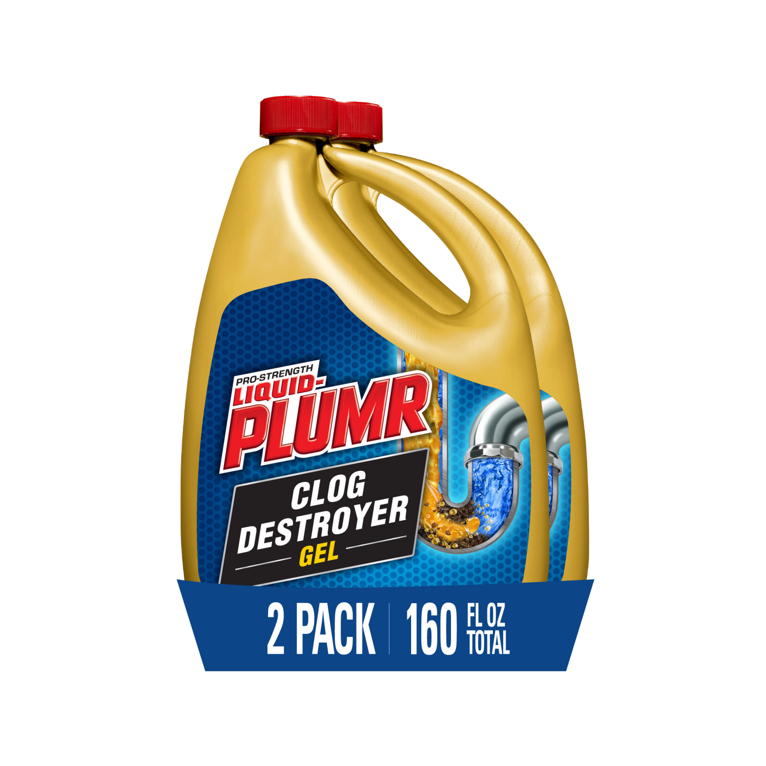 slide 1 of 8, Liquid-Plumr Pro-Strength Clog Destroyer Gel 2 - 2.5 qt Bottles, 2 ct