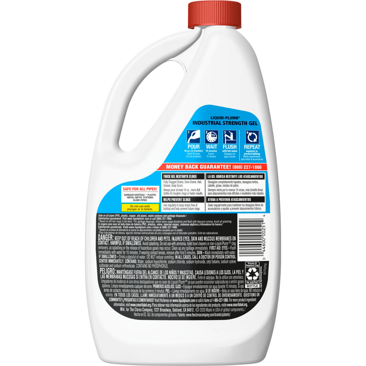 slide 2 of 7, Liquid-Plumr Industrial Strength Gel, Liquid Drain Cleaner, 42 Ounces, 42 oz