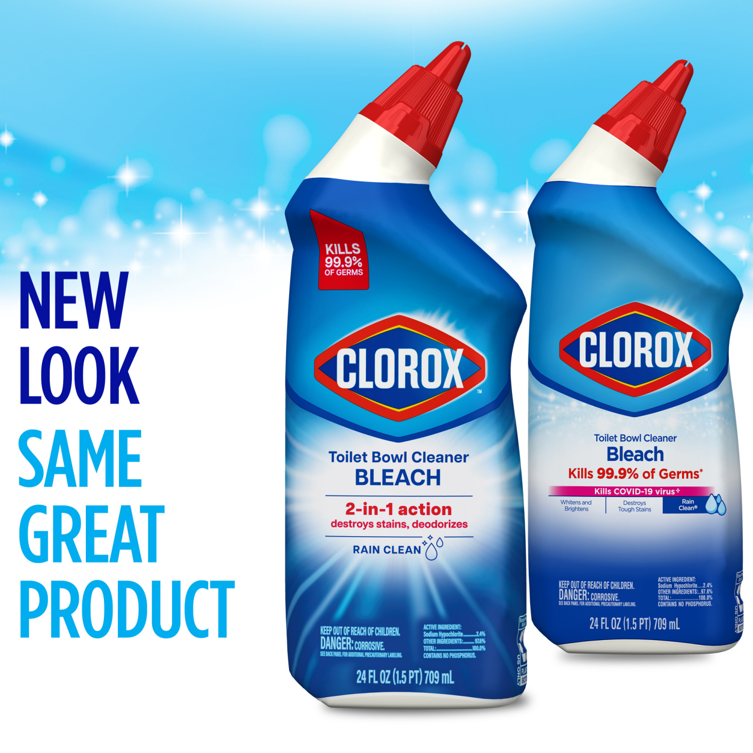 slide 6 of 8, Clorox Toilet Bowl Rain Clean Cleaner, 24 oz