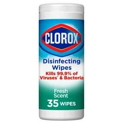 Clorox Disinfecting Wipes, Bleach Free Cleaning Wipes, Fresh Scent, 35 Count