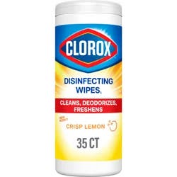 Clorox Disinfecting Wipes, Bleach Free Cleaning Wipes, Crisp Lemon, 35 Count