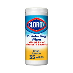 Clorox Disinfecting Wipes, Bleach Free Cleaning Wipes, Crisp Lemon, 35 Count
