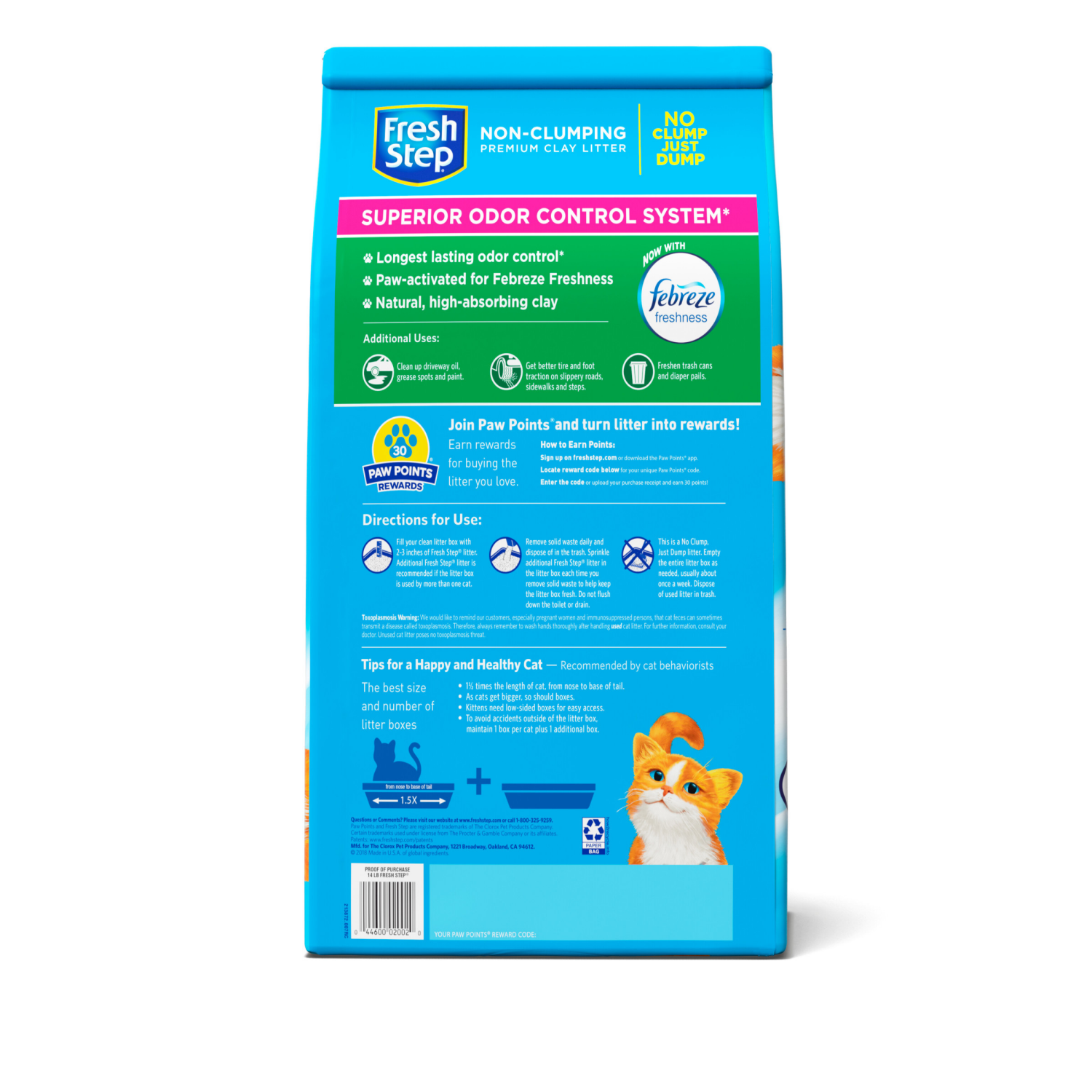 slide 2 of 5, Fresh Step Non-Clumping Premium Cat Litter with Febreze Freshness, Scented - 14 Pounds, 14 lb