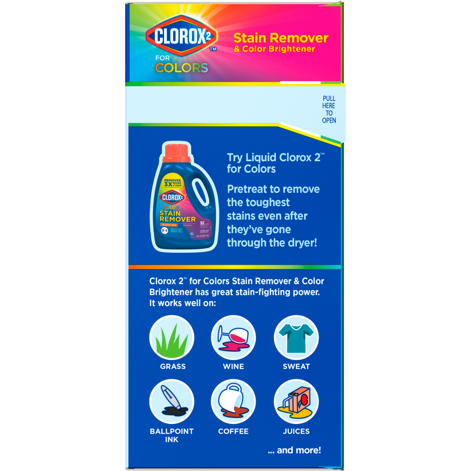 slide 4 of 7, Clorox 2 Laundry Stain Remover and Color Booster Powder, 49 oz