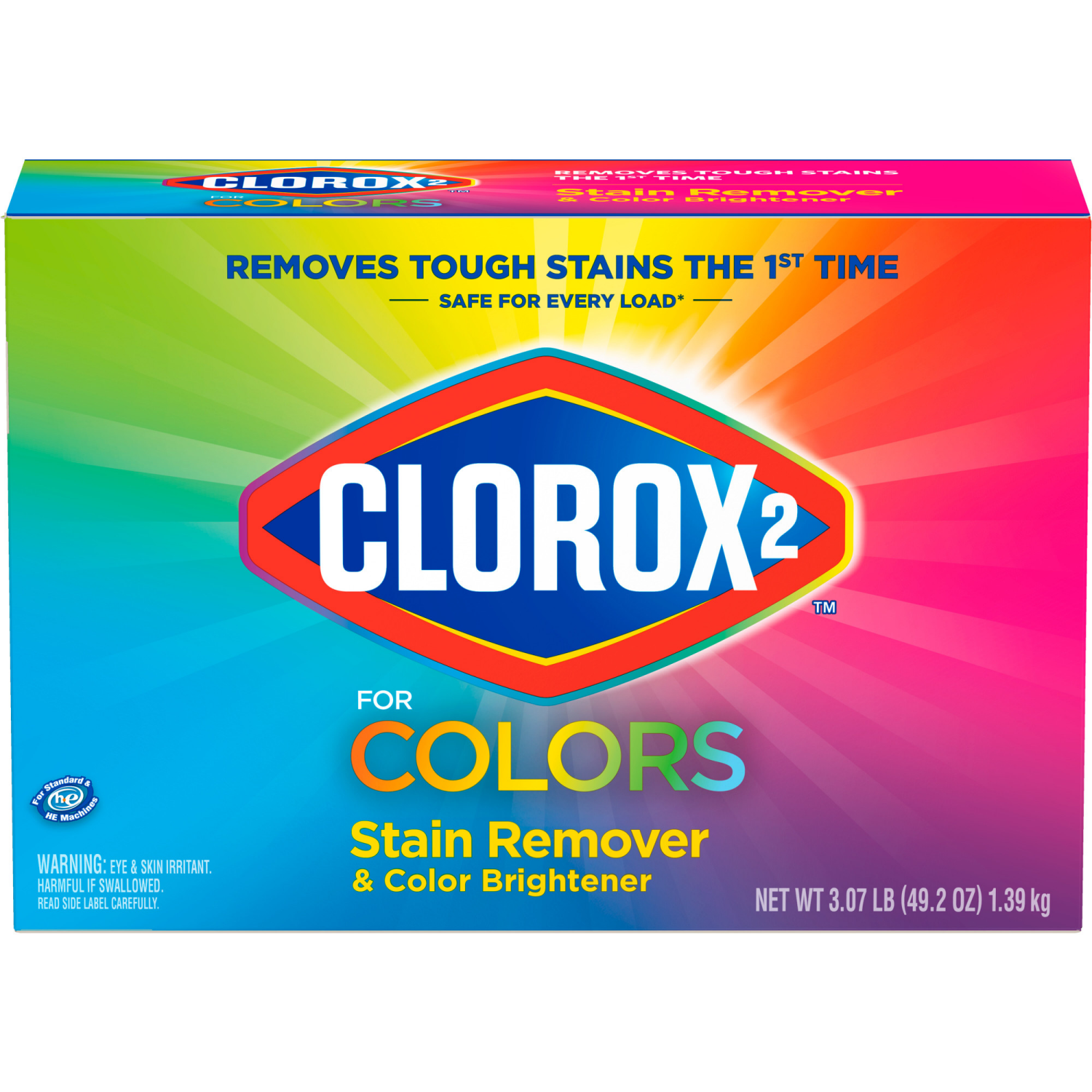 slide 5 of 7, Clorox 2 Laundry Stain Remover and Color Booster Powder, 49 oz