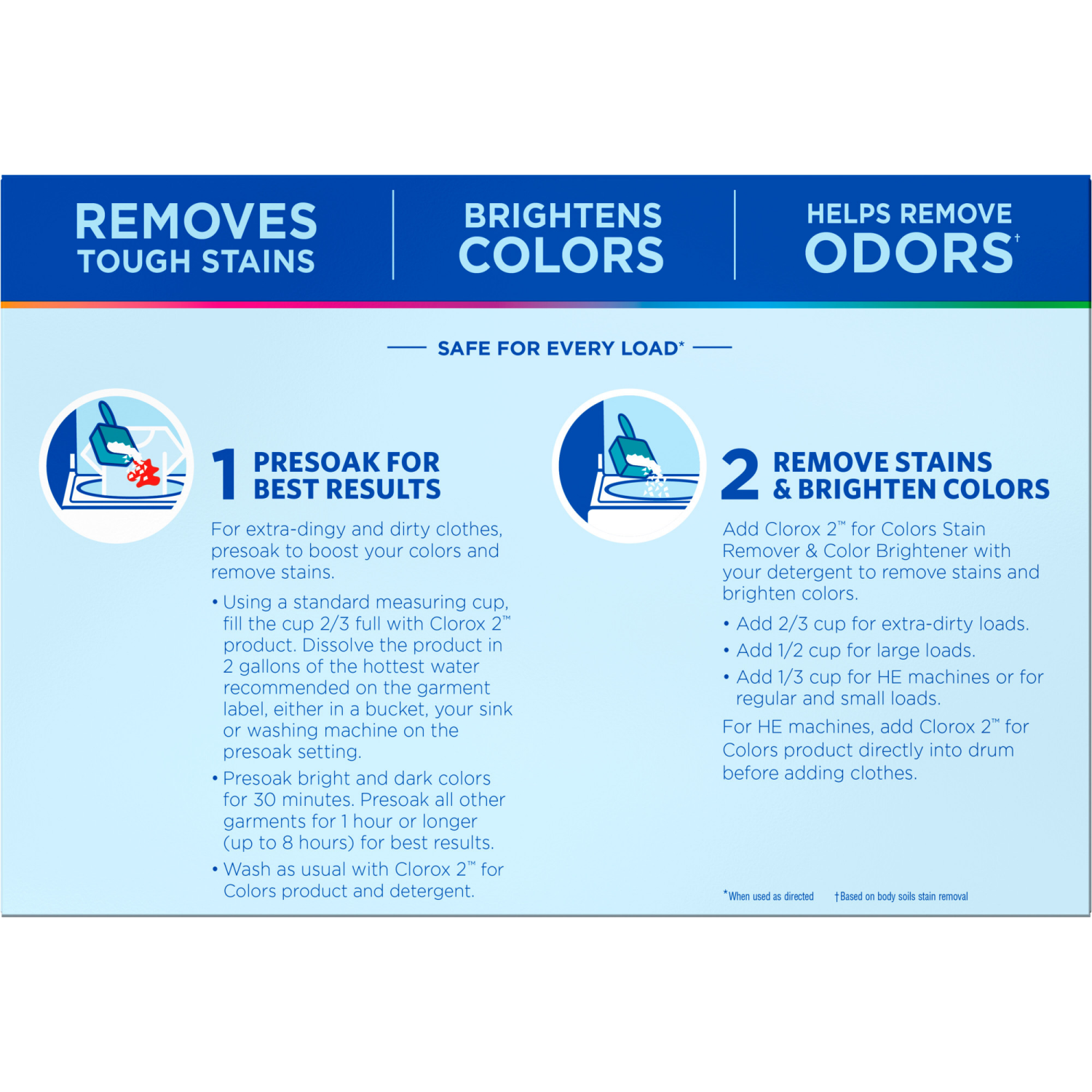 slide 7 of 7, Clorox 2 Laundry Stain Remover and Color Booster Powder, 49 oz