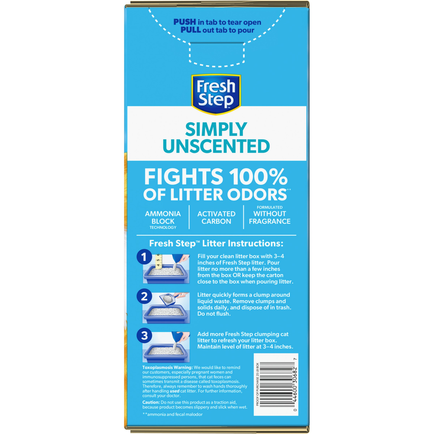 slide 5 of 8, Fresh Step Simply Unscented Clumping Cat Litter, 25 lb